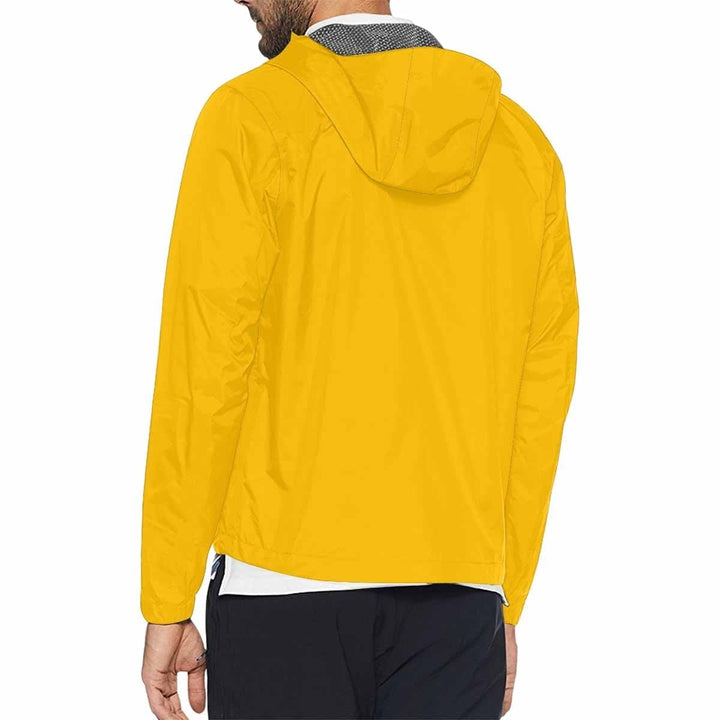 Golden Yellow Hooded Windbreaker Jacket - Men / Women - Mens | Jackets