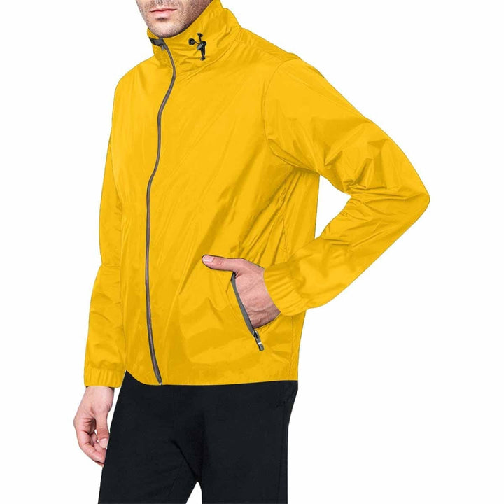 Golden Yellow Hooded Windbreaker Jacket - Men / Women - Mens | Jackets