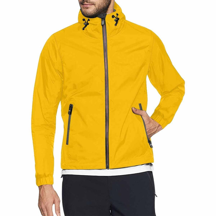 Golden Yellow Hooded Windbreaker Jacket - Men / Women - Mens | Jackets