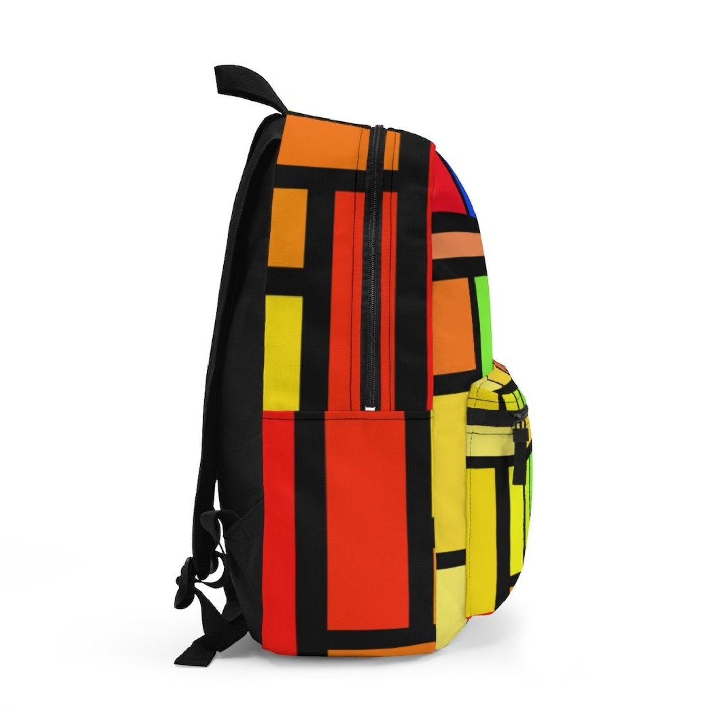 Backpack - Large Water-resistant Bag Red Blue Yellow Multicolor Colorblock -