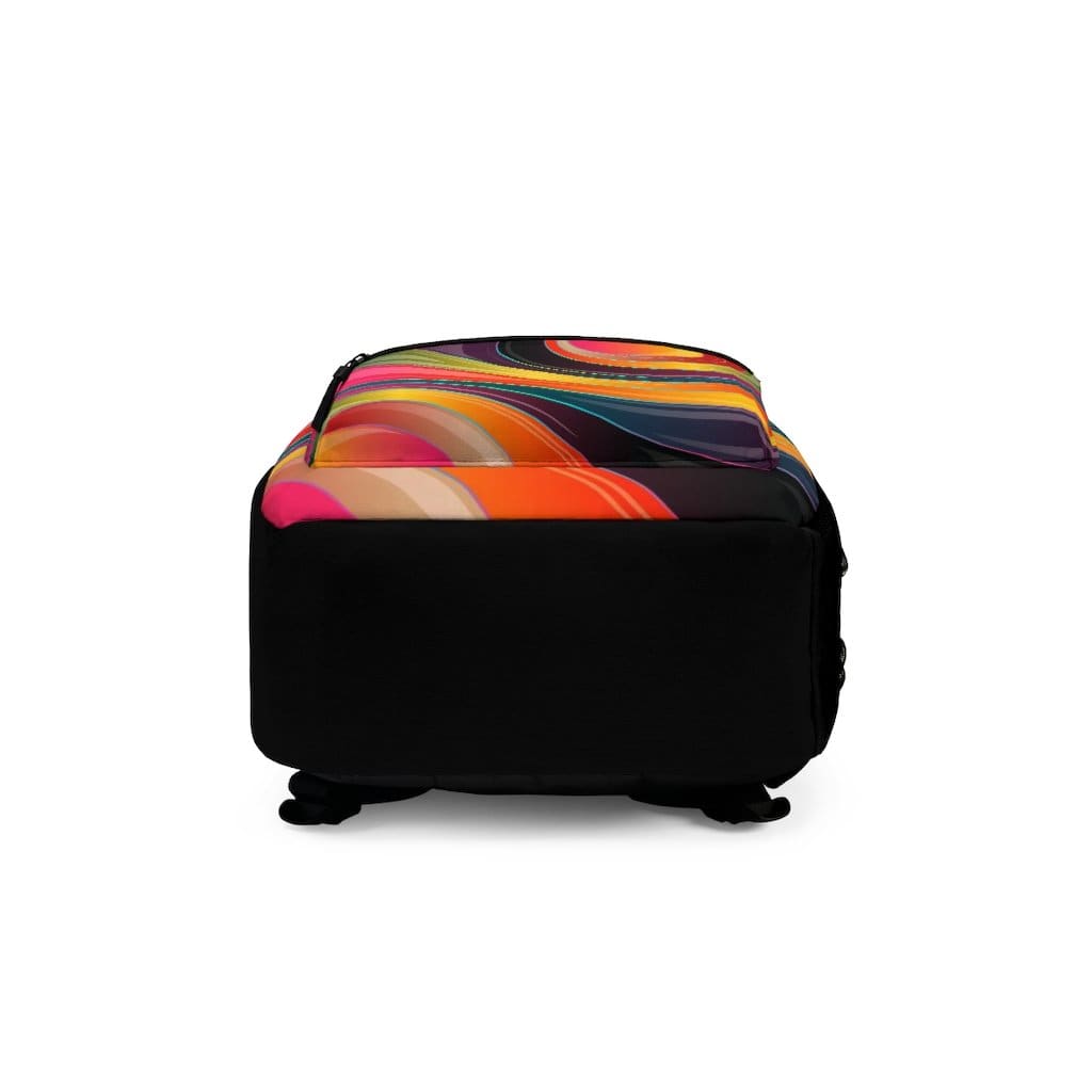 Backpack - Large Water-resistant Bag Multicolor Swirl - Bags | Backpacks