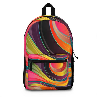 Backpack - Large Water-resistant Bag Multicolor Swirl - Bags | Backpacks