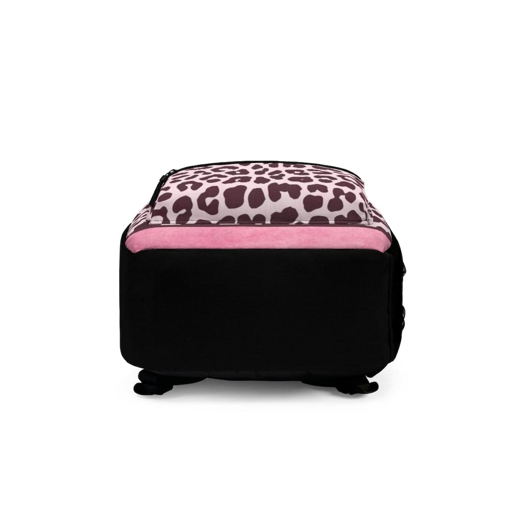 Backpack - Large Water-resistant Bag Two Tone Pink Leopard - Bags | Backpacks