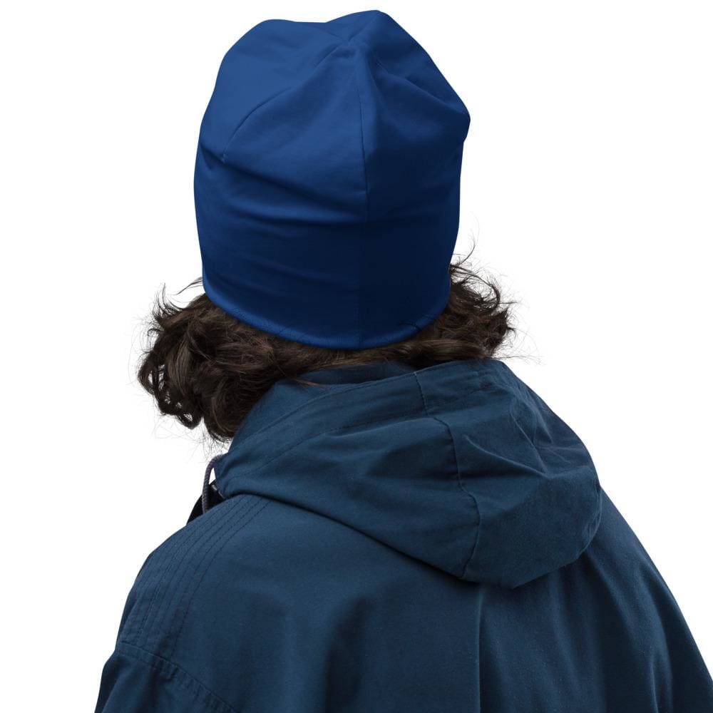Beanie Hat - Blue Slouchy Beanie Prayer Warrior Print Men/women - Unisex