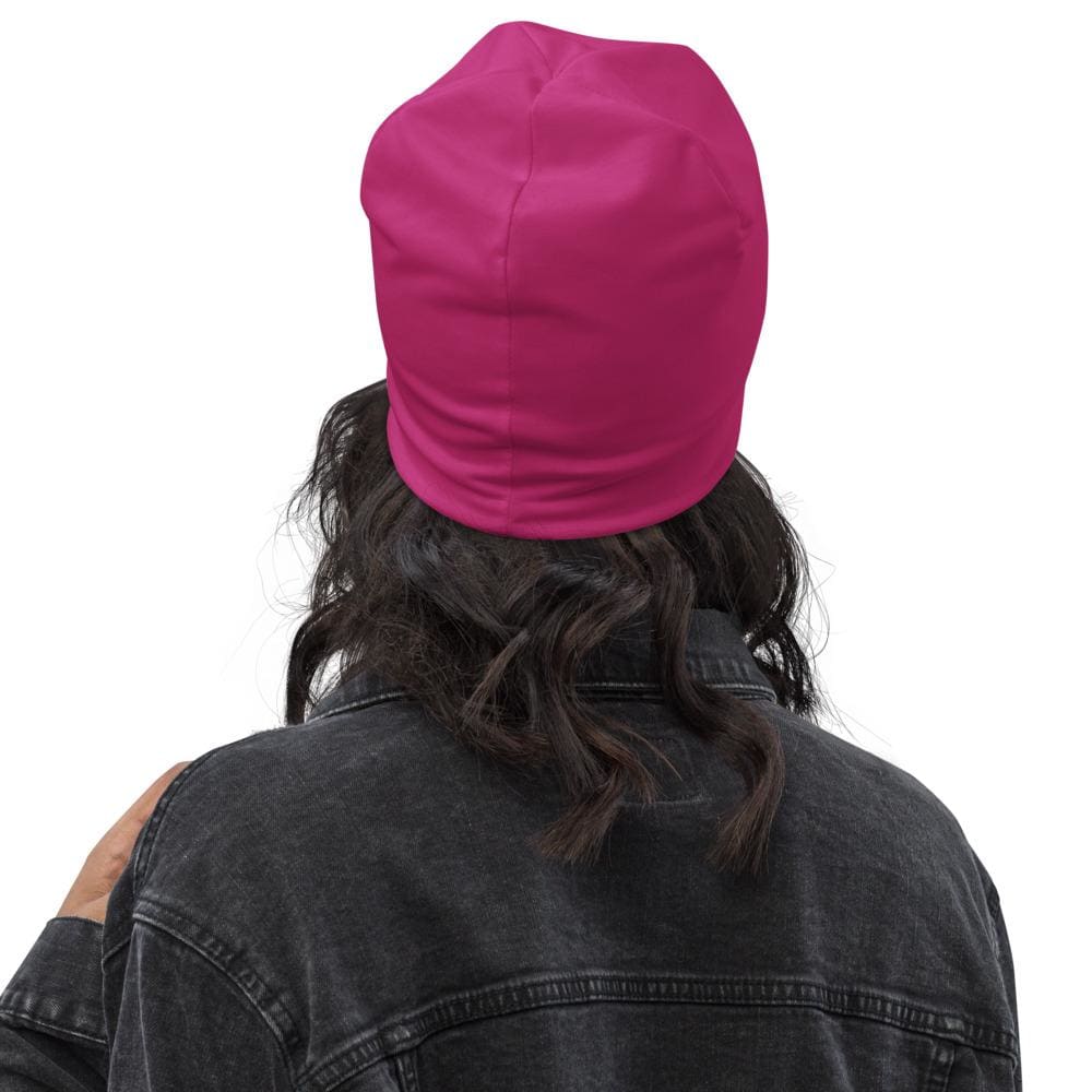 Beanie Hat - Pink Slouchy Beanie Prayer Warrior Print Men/women - Unisex |