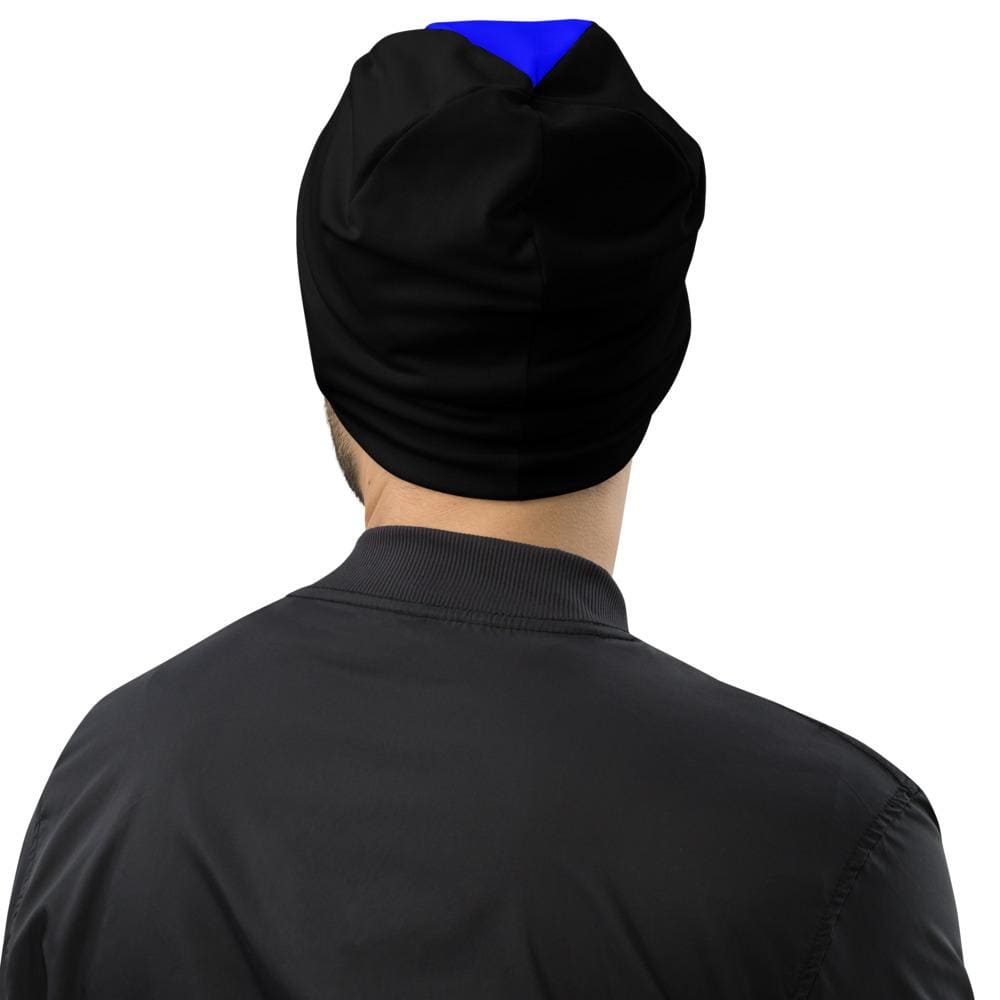 Beanie Hat - Royal Blue & Black Slouchy Beanie Men/women - Unisex | Beanie Hats