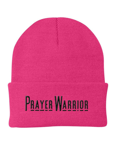 Beanie Knit Hat Prayer Warrior Embroidered Hat - Unisex | Embroidered Knit Hats