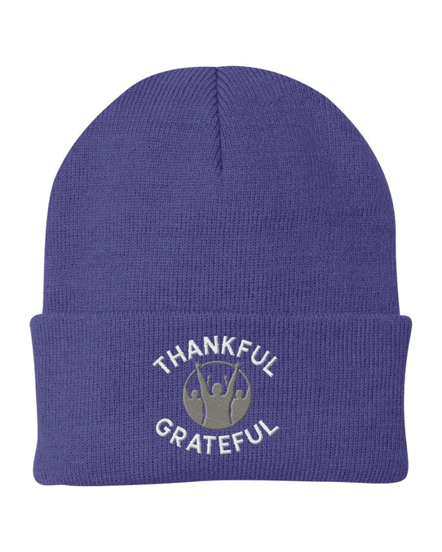 Beanie Knit Hat - Thankful Grateful Inspirational Winter Cap - Unisex