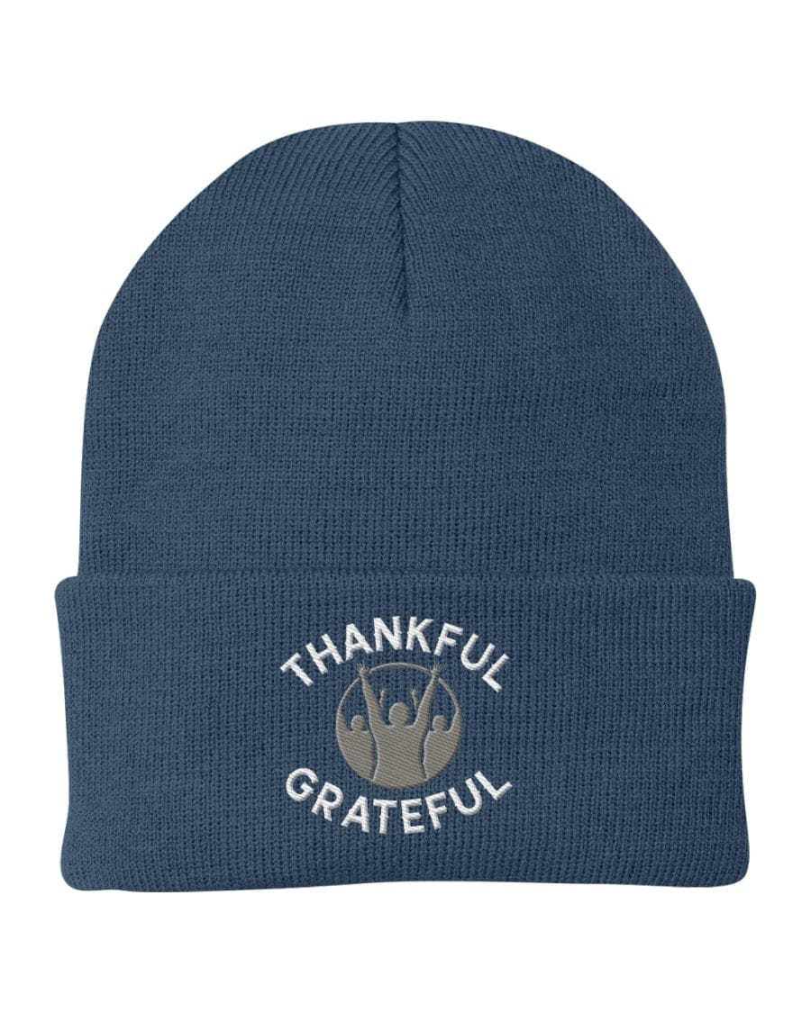 Beanie Knit Hat - Thankful Grateful Inspirational Winter Cap - Unisex