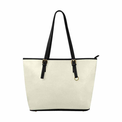Large Leather Tote Shoulder Bag - Beige Multicolor Handbag - Bags | Leather
