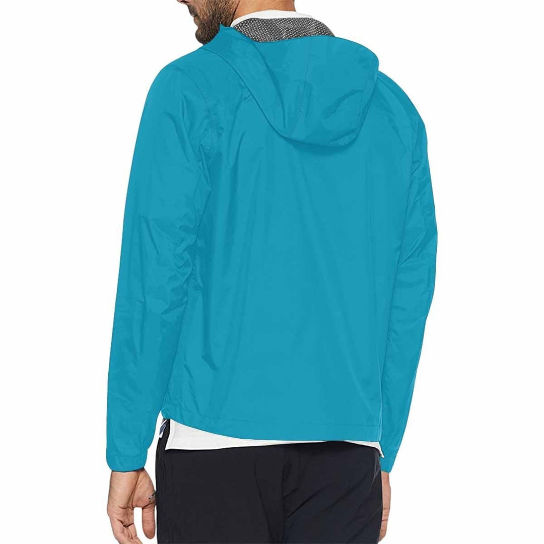 Blue Green Hooded Windbreaker Jacket - Men / Women - Mens | Jackets