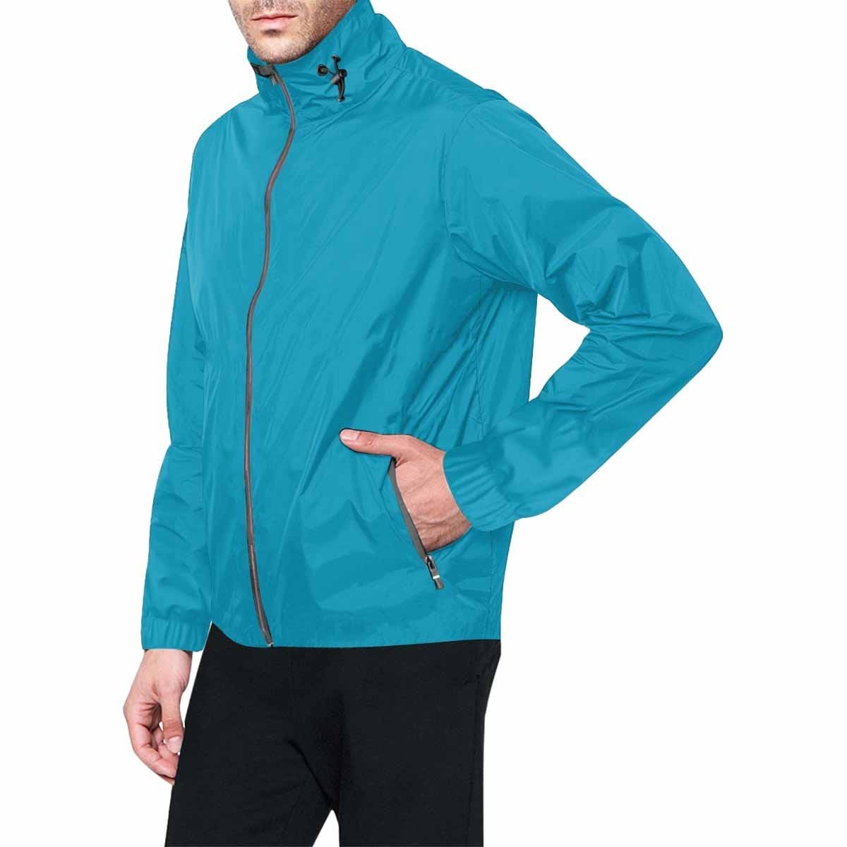 Blue Green Hooded Windbreaker Jacket - Men / Women - Mens | Jackets