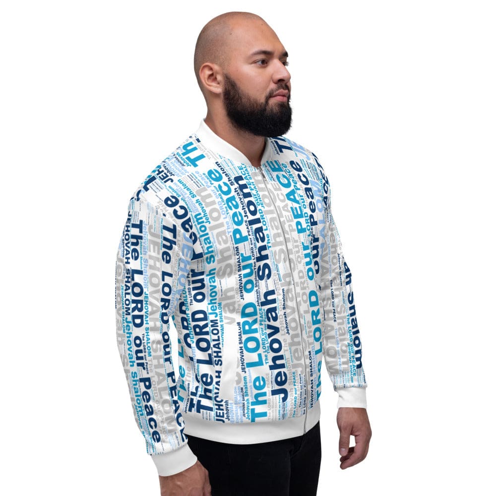 Bomber Jacket - Jehovah Shalom The Lord Our Peace / Blue