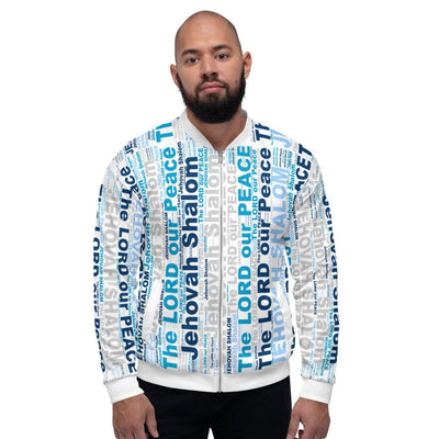 Bomber Jacket - Jehovah Shalom The Lord Our Peace / Blue