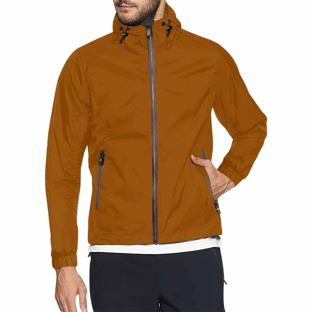 Brown Hooded Windbreaker Jacket - Men / Women - Mens | Jackets | Windbreakers