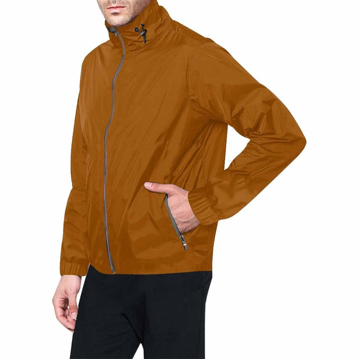 Brown Hooded Windbreaker Jacket - Men / Women - Mens | Jackets | Windbreakers