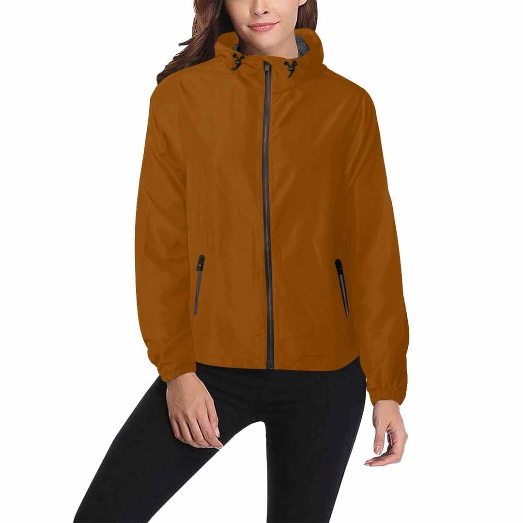 Brown Hooded Windbreaker Jacket - Men / Women - Mens | Jackets | Windbreakers