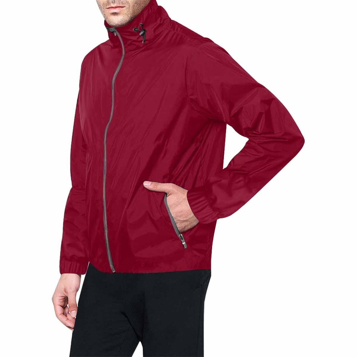 Burgundy Red Hooded Windbreaker Jacket - Men / Women - Mens | Jackets
