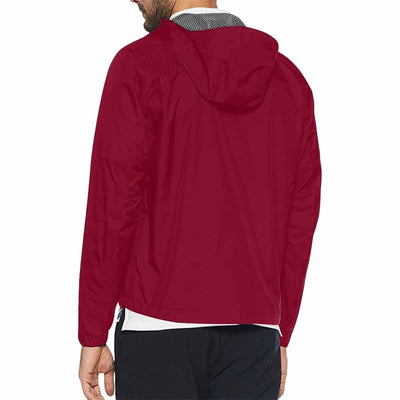 Burgundy Red Hooded Windbreaker Jacket - Men / Women - Mens | Jackets