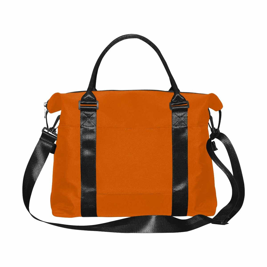 Burnt Orange Duffel Bag - Large Travel Carry - Bags/Oxford Crossbody Bags