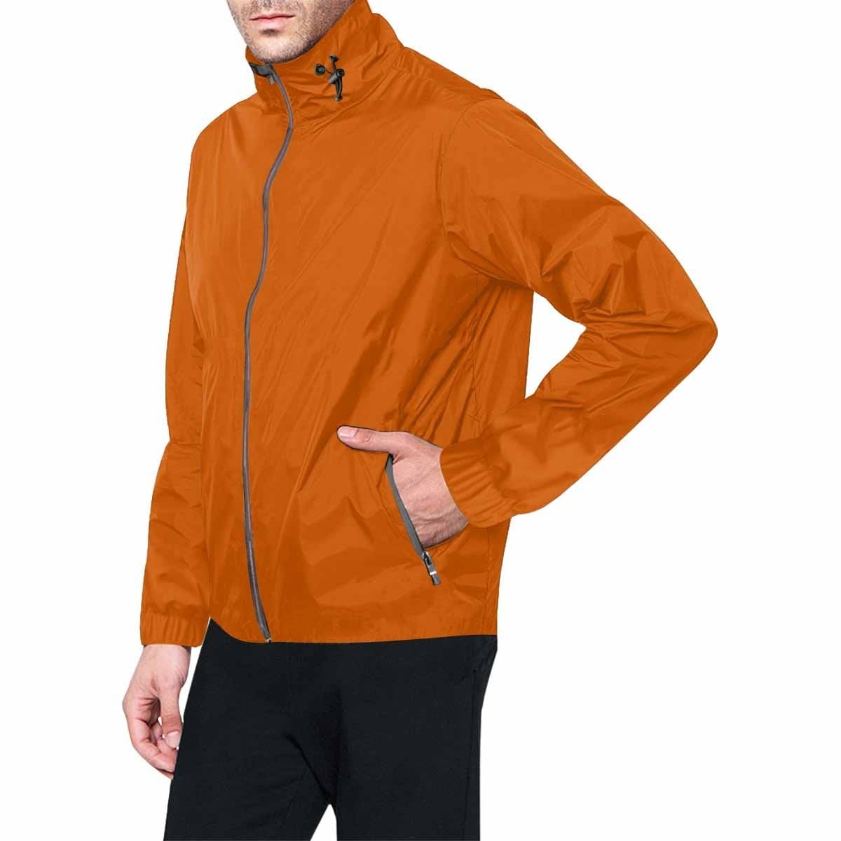 Burnt Orange Hooded Windbreaker Jacket - Men / Women - Mens | Jackets
