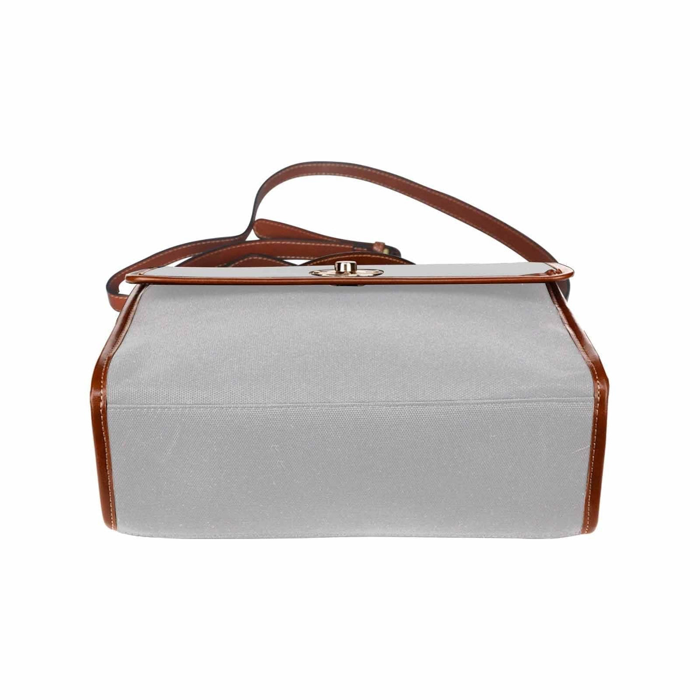 Canvas Bag / Light Grey (brown Strap) - Bags | Handbags