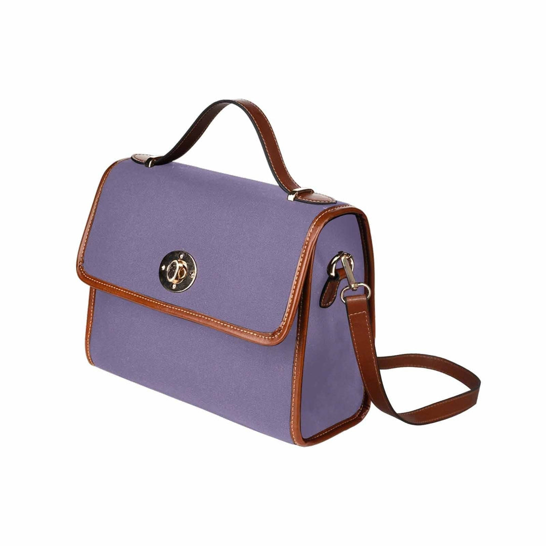 Canvas Bag / Purple Haze (brown Strap) - Bags | Handbags