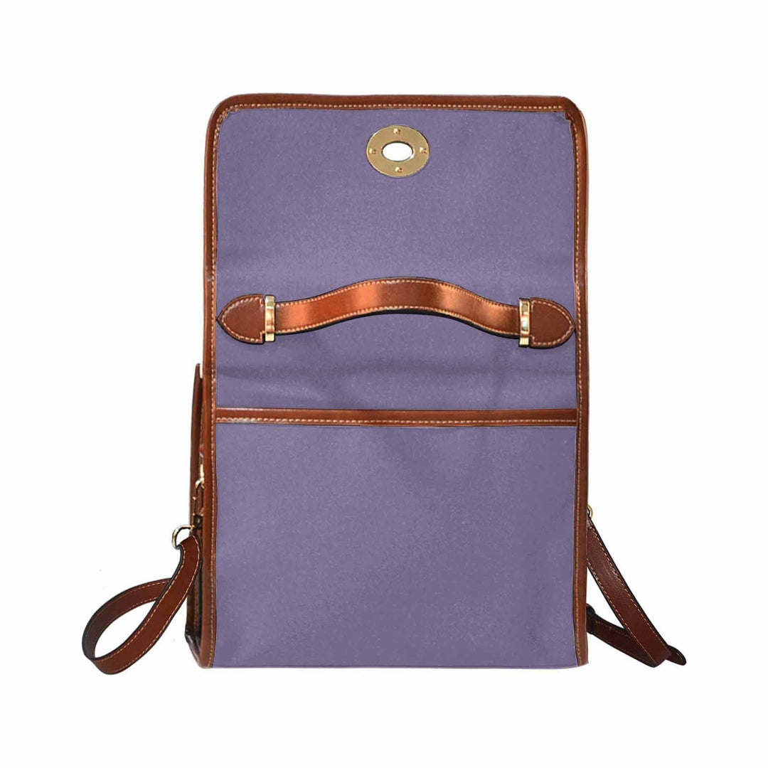 Canvas Bag / Purple Haze (brown Strap) - Bags | Handbags