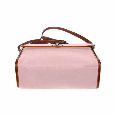 Canvas Bag / Rose Quartz Red (brown Strap) - Bags | Handbags
