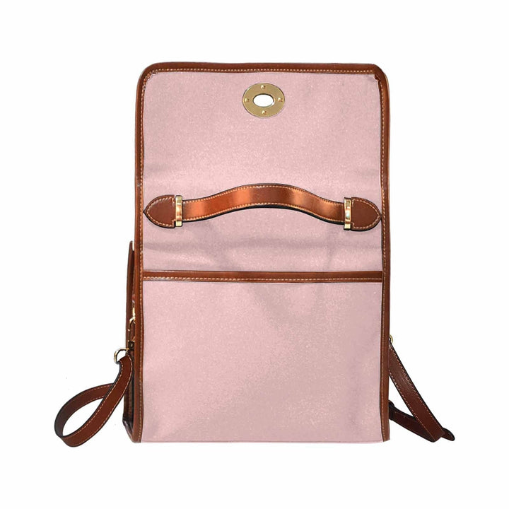 Canvas Bag / Rose Quartz Red (brown Strap) - Bags | Handbags