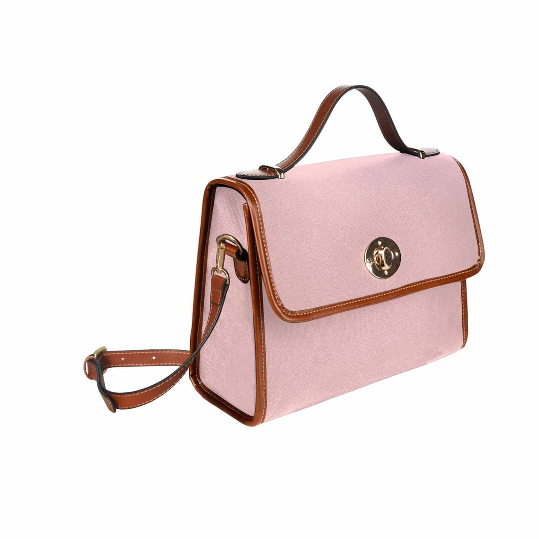 Canvas Bag / Rose Quartz Red (brown Strap) - Bags | Handbags