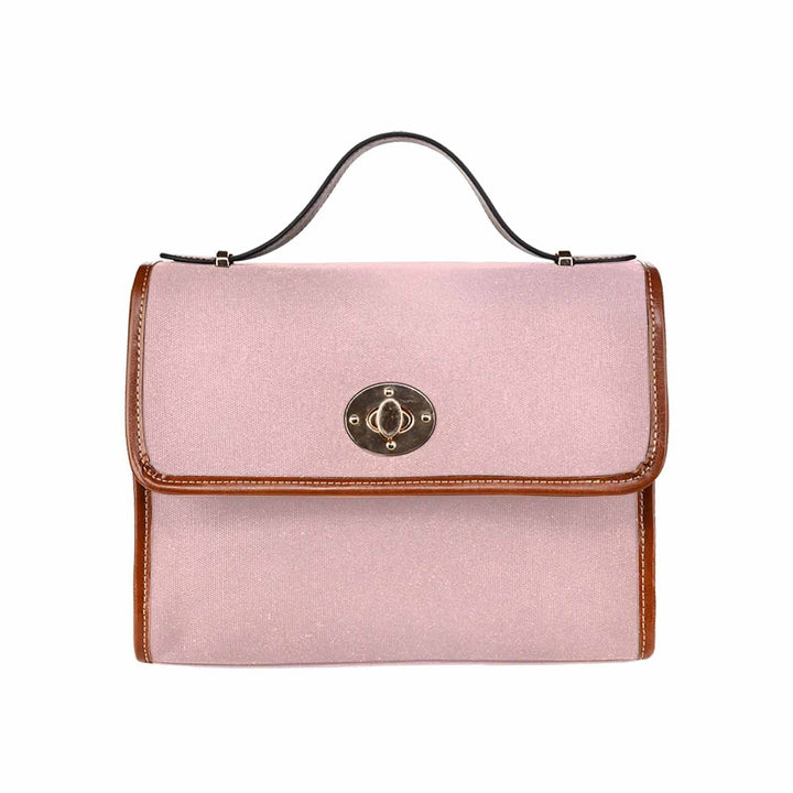 Canvas Bag / Rose Quartz Red (brown Strap) - Bags | Handbags