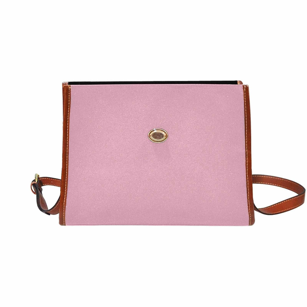 Canvas Bag / Rosewater Red (brown Strap) - Bags | Handbags