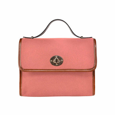 Canvas Bag / Salmon Red (brown Strap) - Bags | Handbags