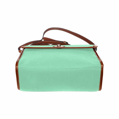 Canvas Bag / Seafoam Green (brown Strap) - Bags | Handbags