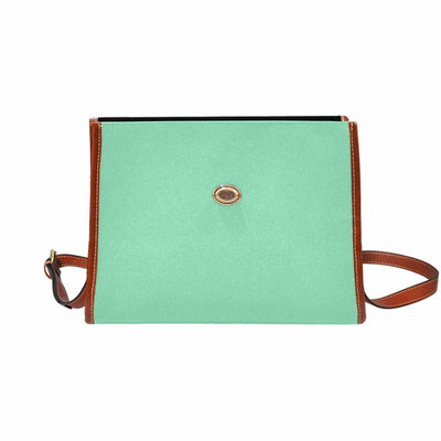 Canvas Bag / Seafoam Green (brown Strap) - Bags | Handbags
