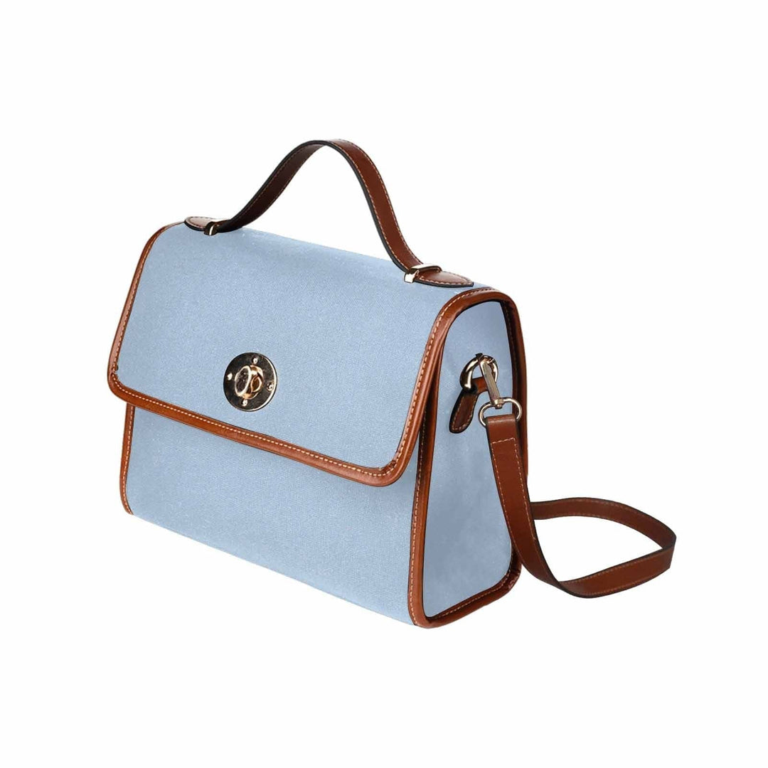 Canvas Bag / Serenity Blue (brown Strap) - Bags | Handbags