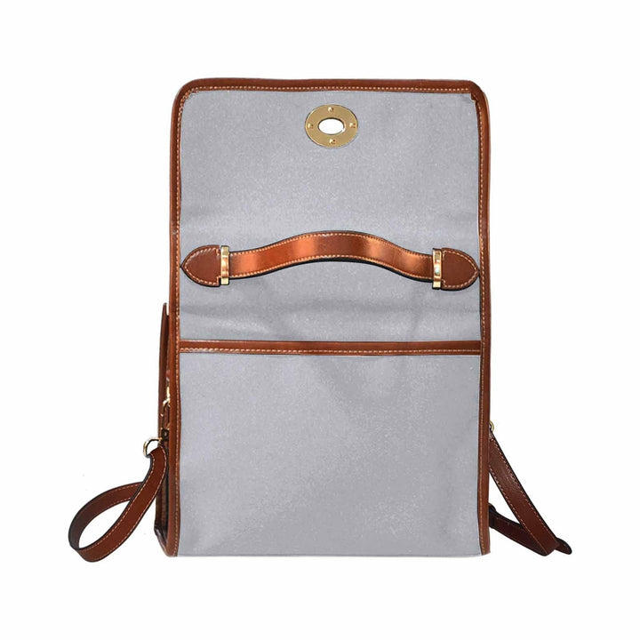 Canvas Bag / Slate Gray (brown Strap) - Bags | Handbags