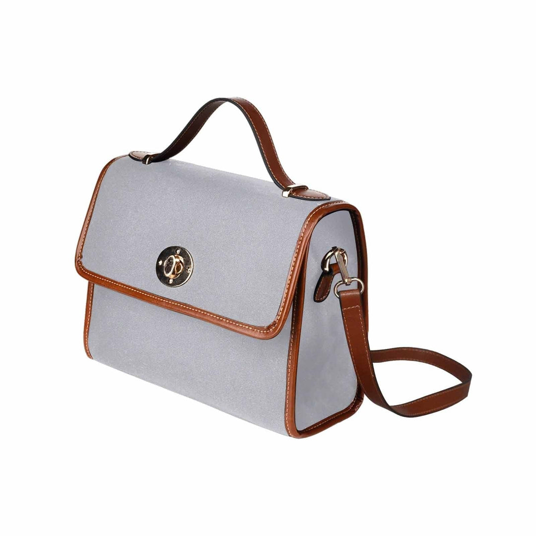 Canvas Bag / Slate Gray (brown Strap) - Bags | Handbags