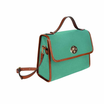 Canvas Bag / Spearmint Green (brown Strap) - Bags | Handbags