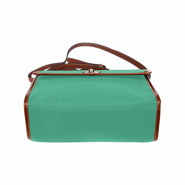 Canvas Bag / Spearmint Green (brown Strap) - Bags | Handbags