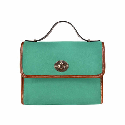 Canvas Bag / Spearmint Green (brown Strap) - Bags | Handbags