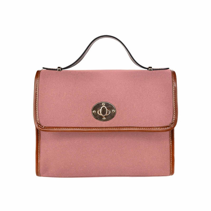 Canvas Bag / Tiger Lily Pink (brown Strap) - Bags | Handbags