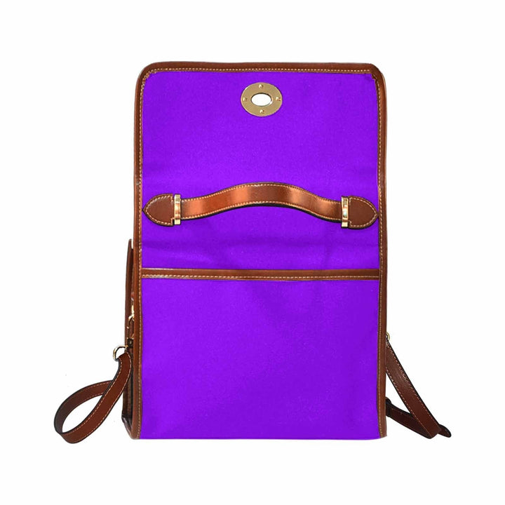 Canvas Bag / Violet (brown Strap) - Bags | Handbags