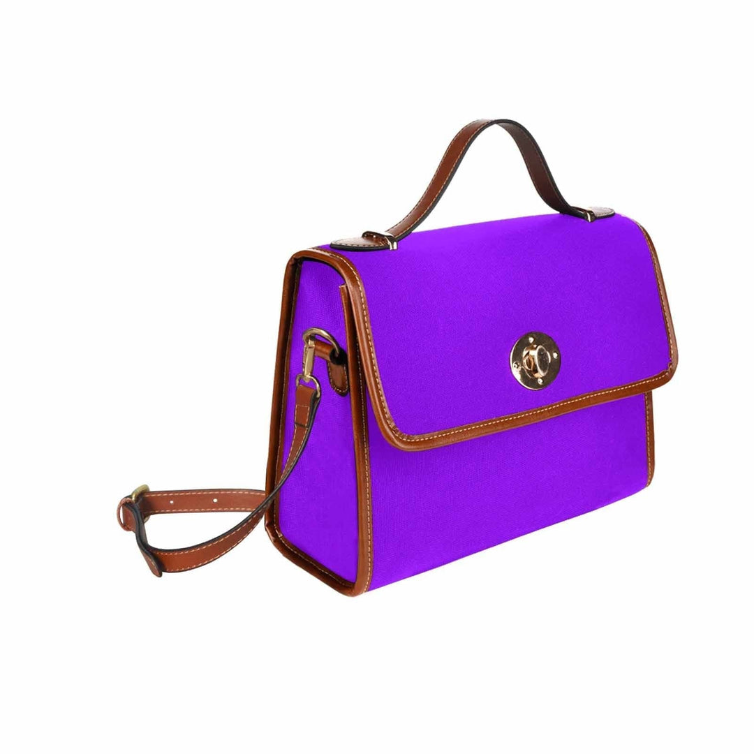 Canvas Bag / Violet (brown Strap) - Bags | Handbags