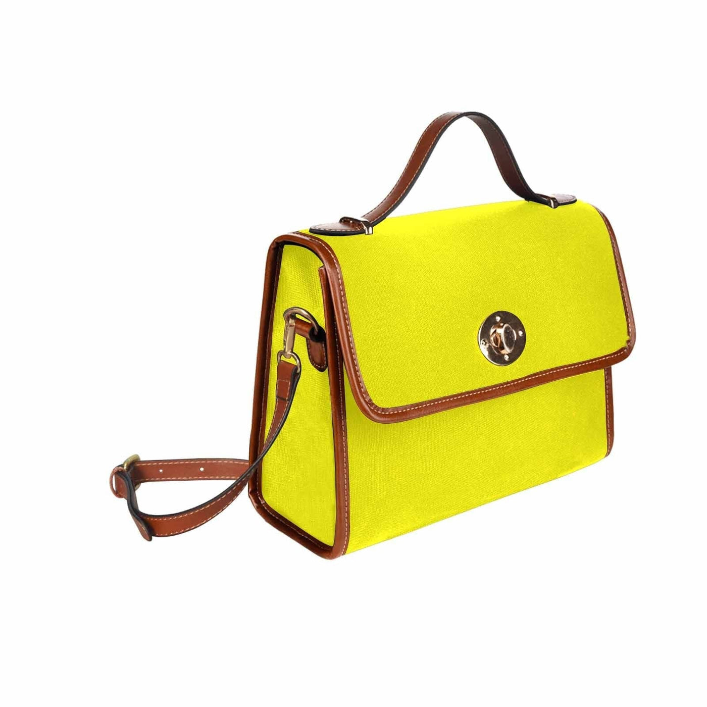 Canvas Bag / Yellow (brown Strap) - Bags | Handbags