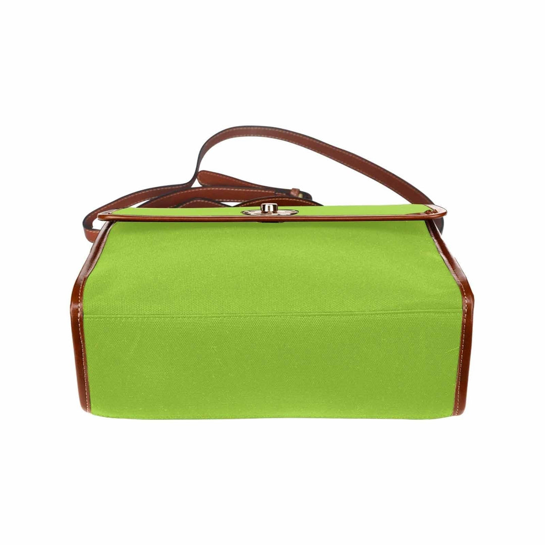 Canvas Bag / Yellow Green (brown Strap) - Bags | Handbags