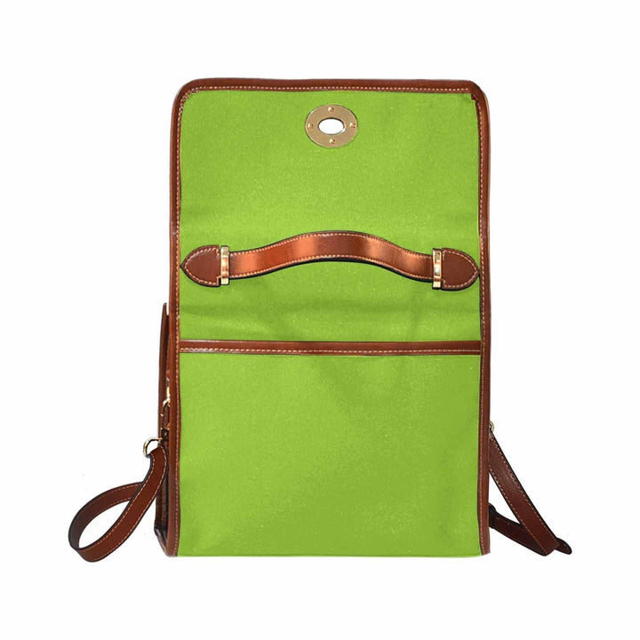 Canvas Bag / Yellow Green (brown Strap) - Bags | Handbags