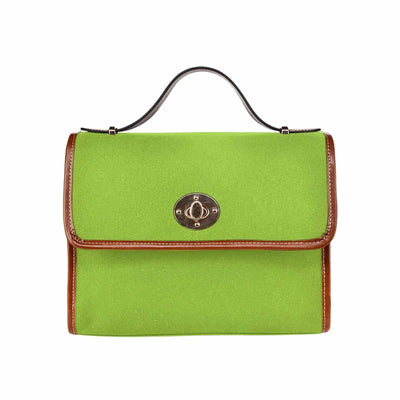 Canvas Bag / Yellow Green (brown Strap) - Bags | Handbags