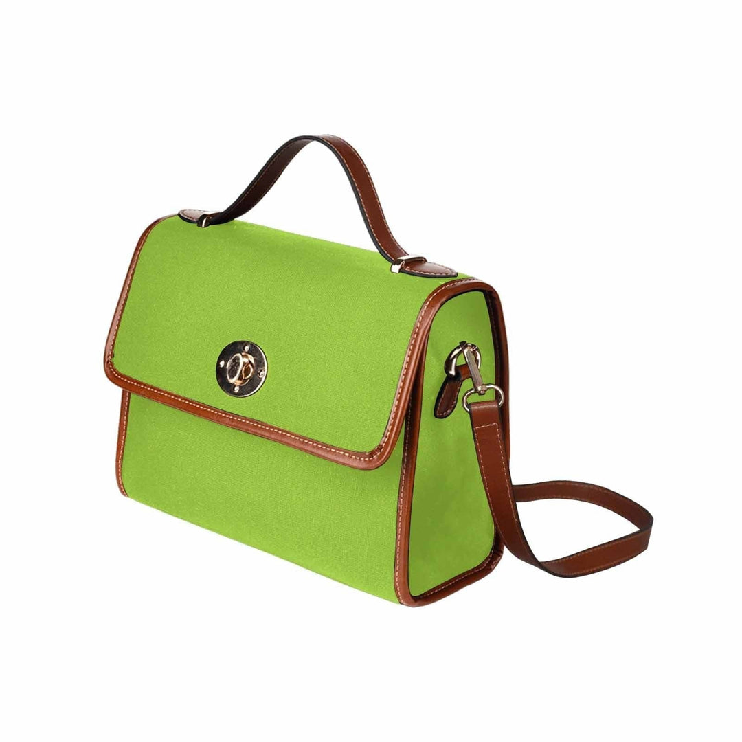 Canvas Bag / Yellow Green (brown Strap) - Bags | Handbags